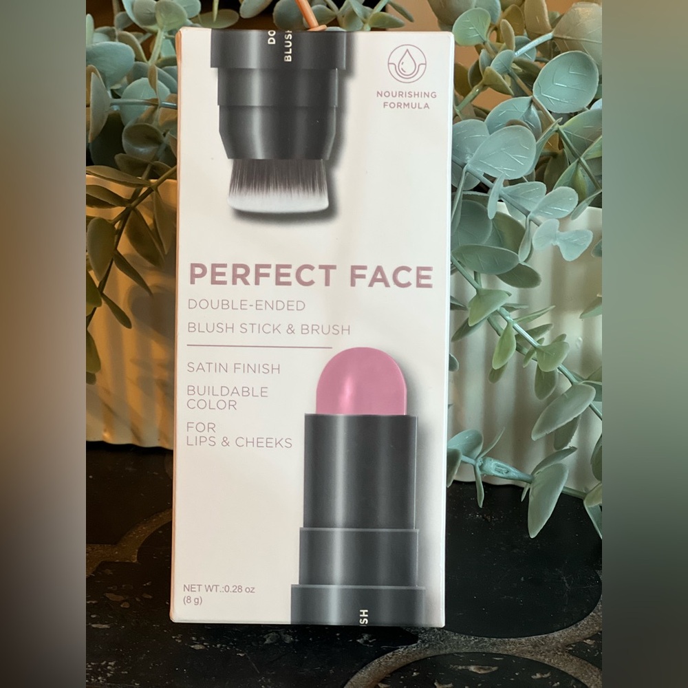 Perfect Face Double-Ended Blush Stick & Brush - Pink